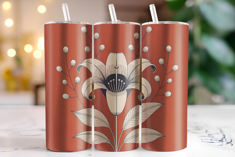 Flowers Tumbler Wrap | Sublimation | Tumblers