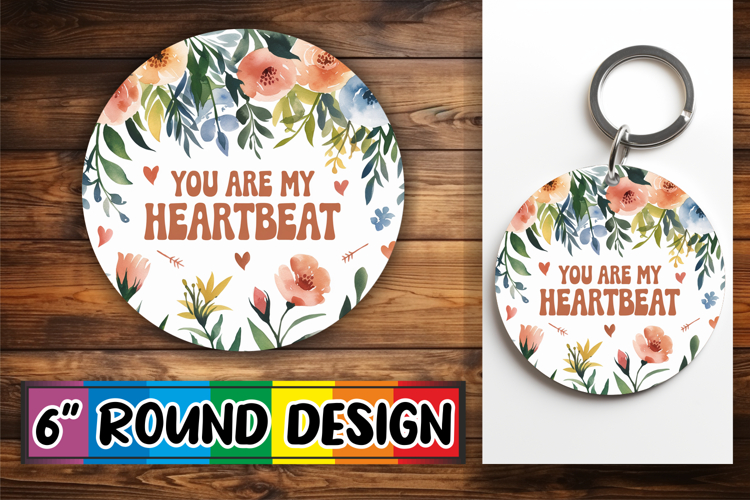 Cozy Keychain Designs for Gifts, Flower Quote
