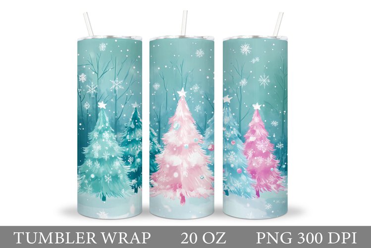 Christmas Tree Tumbler Sublimation. Christmas Tumbler Design