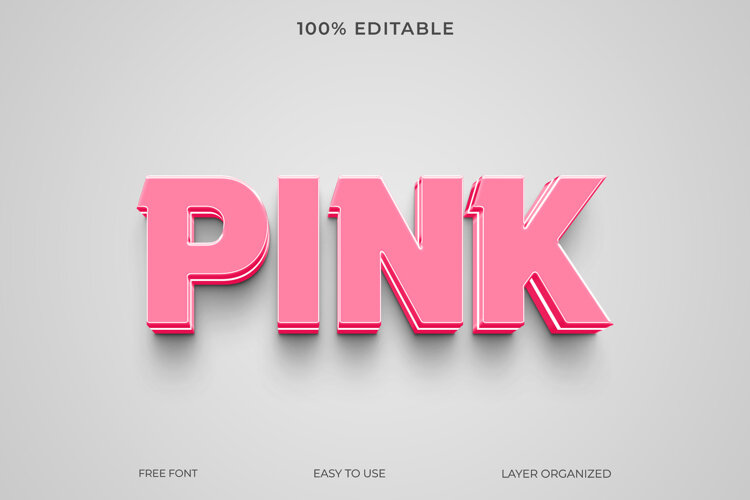 Colour Script Pink Pink Color PSD Editable Text Style (5397891)