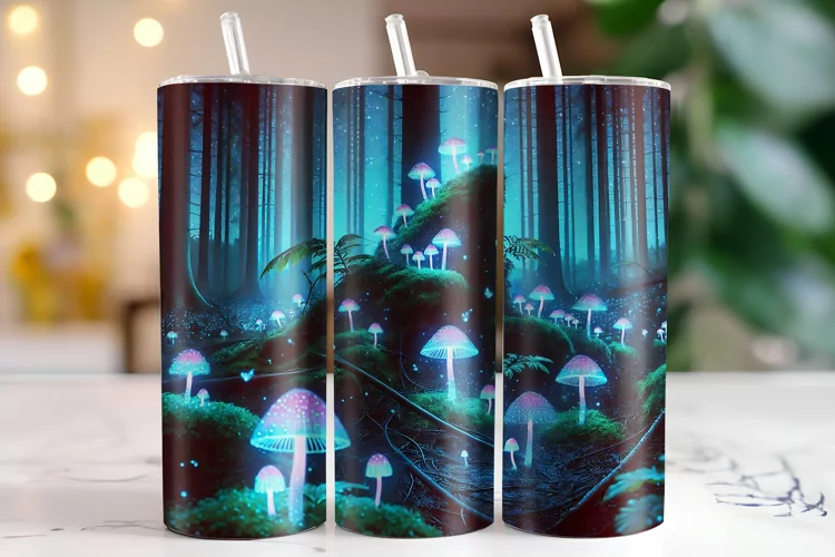 Mushrooms Tumbler Wrap | Sublimation | Tumblers