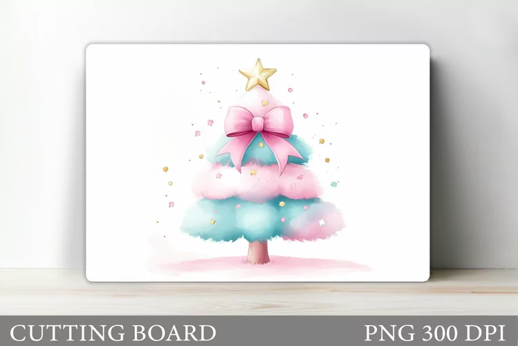 Christmas Tree Cutting Board Design. Kitchen Cutting Board
