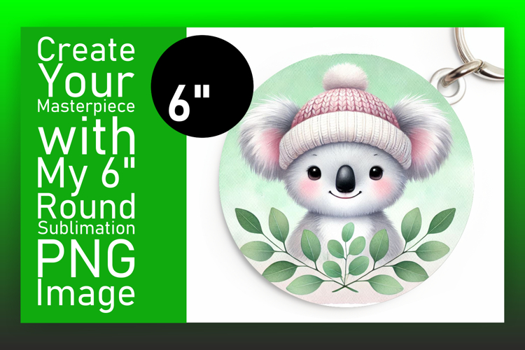 Stylish Round Design Keychain Artwork , Cute Animals