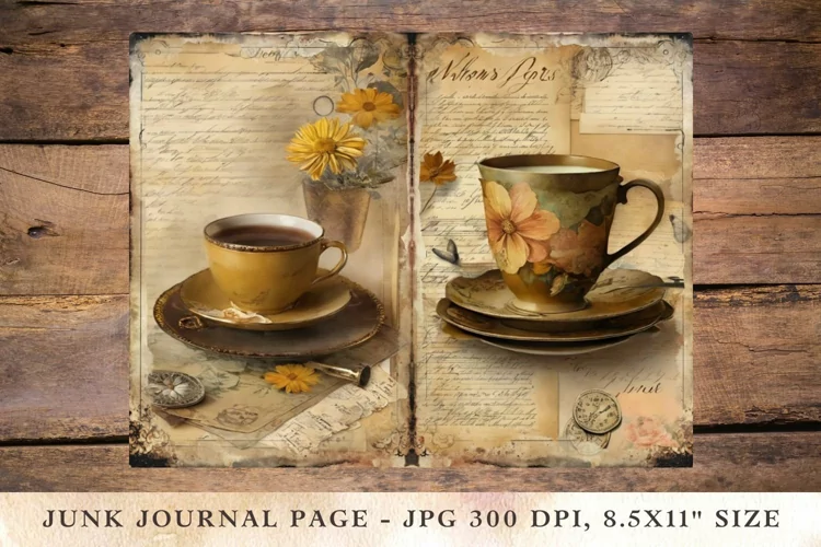 Printable Junk Journal Pages coffee 7