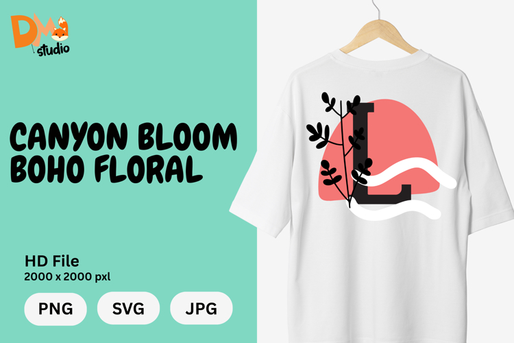 Boho Floral Svg Image 10