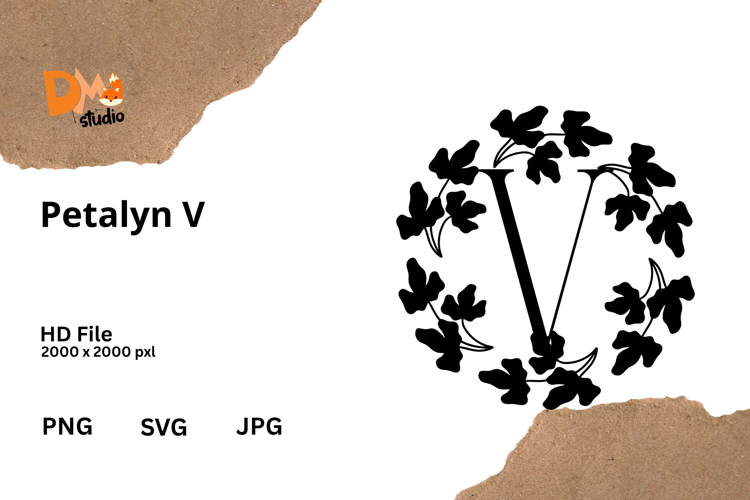 Floral Monogram Letter Svg Image 13