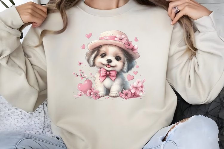 Valentine Dog Clipart PNG