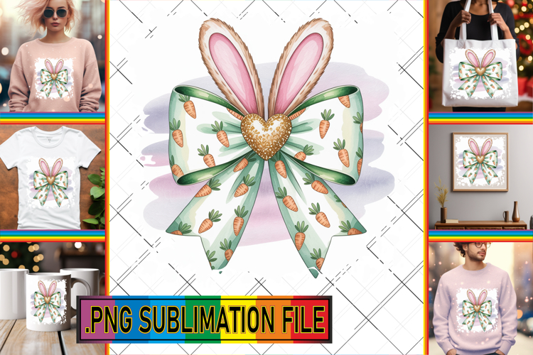 Stylish TSHIRT Sublimation Ideas, Easter Bow