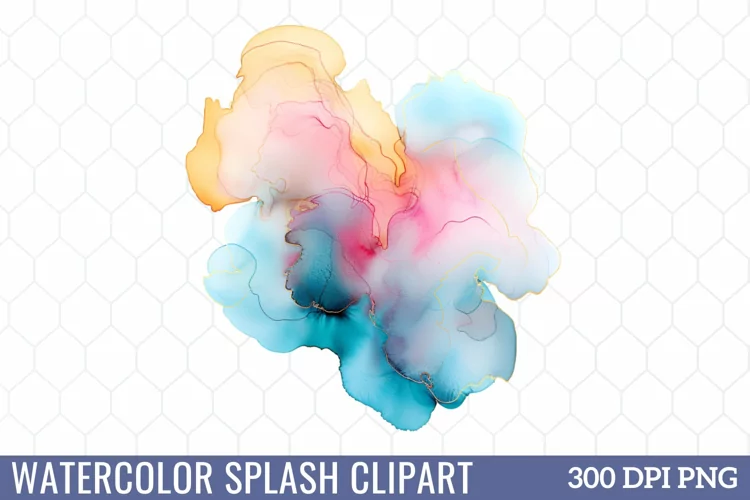 Watercolor Splashes Clipart