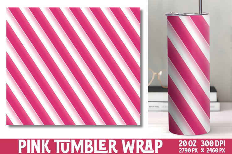 Pink Digital Paper Tumbler Wrap example image 1