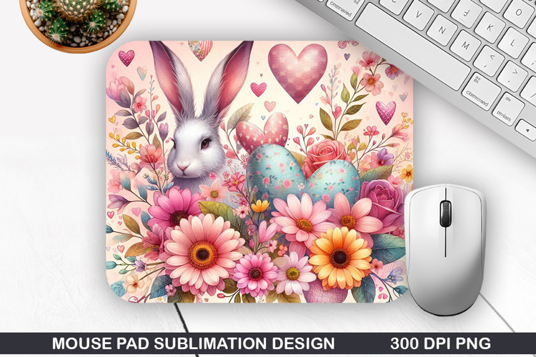Flowers Mouse Pad Sublimation, Spring Mouse Pad PNG Design