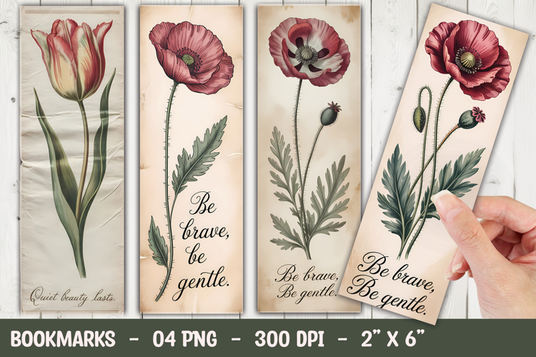 Vintage Tulip Bookmark Sublimation