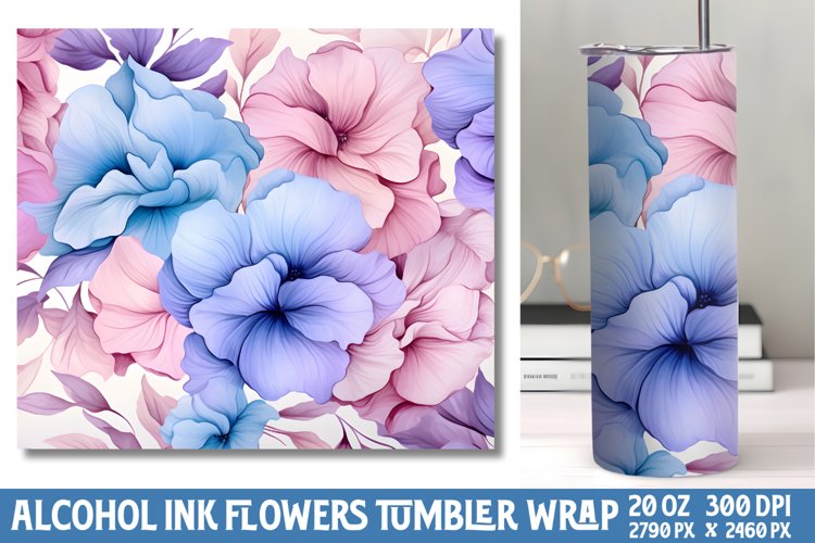Alcohol Ink Tumbler Wrap