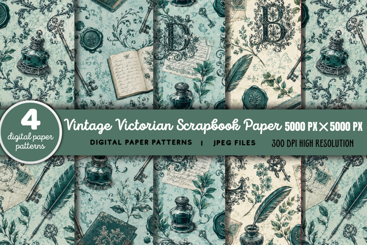 Victorian Scrapbook Paper JPG