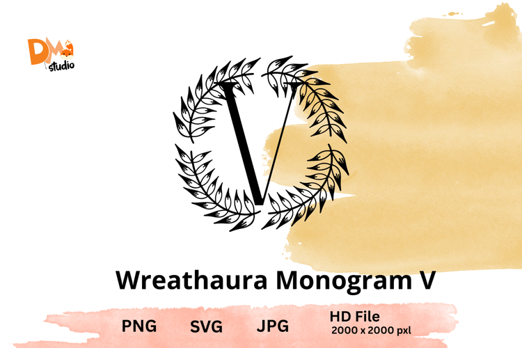 Wreath Monogram SVGs Image 15