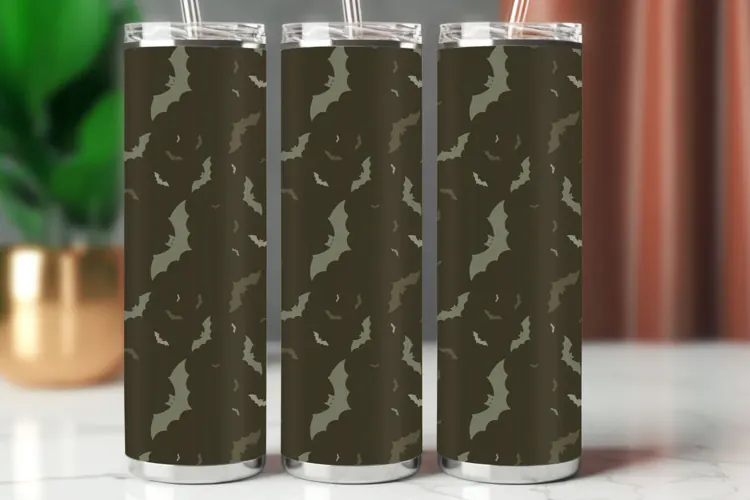 Halloween Tumbler Wrap Seamless Pattern
