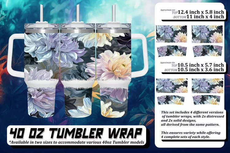 Vibrant Blossom Tumbler Design 40oz