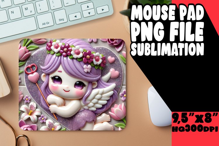 SWEET MOUSE PAD MAGICAL DESIGN, 3D Cupid example image 1