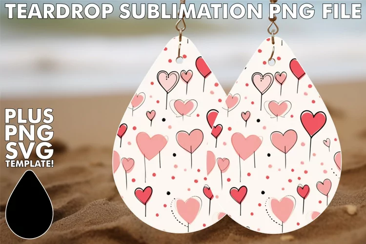 Serene Watercolor Teardrops: Sublimation Earrings