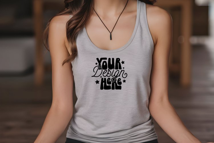 Next Level 1533 Desert Pink Mockup, NL Tank Top Summer Mocku example image 1
