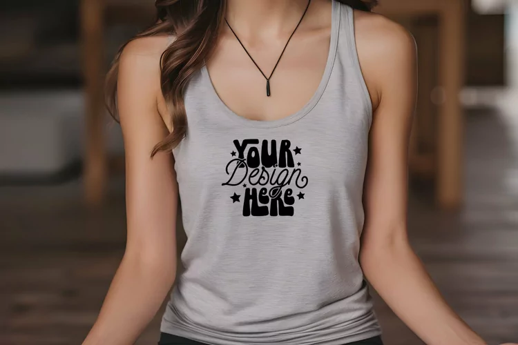 Next Level 1533 Desert Pink Mockup, NL Tank Top Summer Mocku