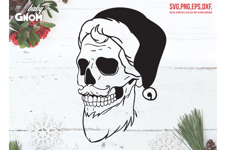 Santa Claus Skull svg, Satna Claus svg, Skull svg, Dead Sant
