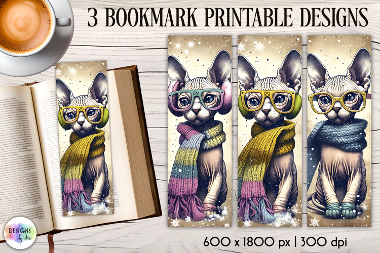 Vintage Winter Animals Bookmarks, Cute Retro Animal Bookmark