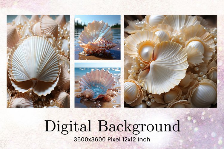 3D Sea Shellfish Beach Starfish Background example image 1