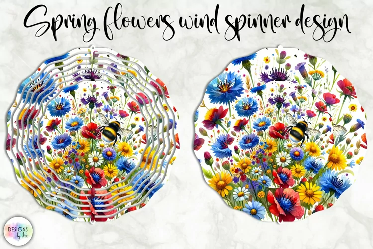 Spring Flowers Wind Spinner | Wildflowers Wind Spinner Print