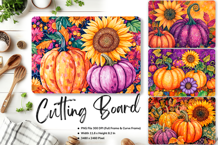 Sunflower Cutting Board Kitchen Chopping Board Sublimation22