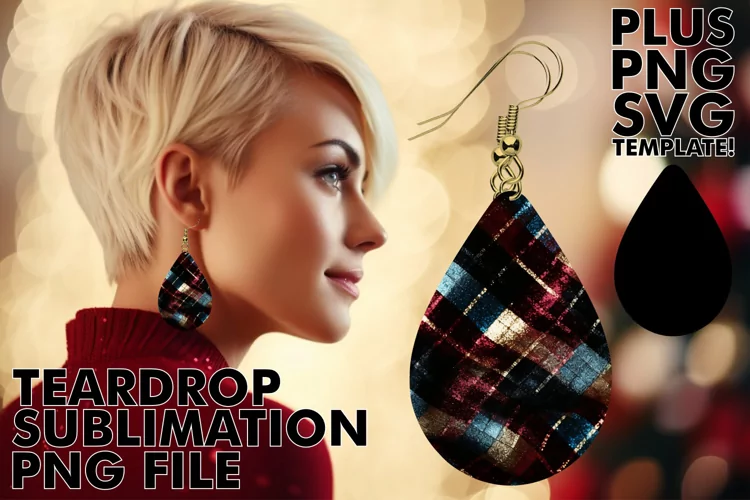 Sparkling Sublimation Magic: Glitter Teardrop