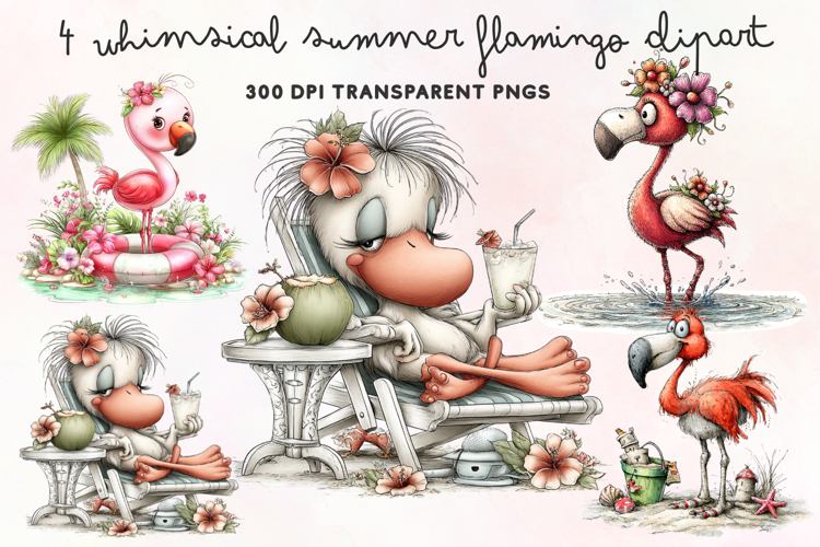 Cute Flamingo Clipart Image 20