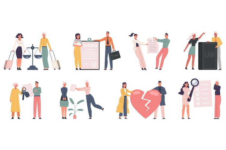 Property division, separation, divorce and dispute character example image 1