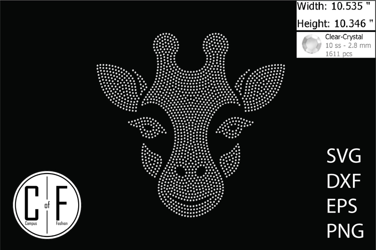 Giraffe Rhinestone Template