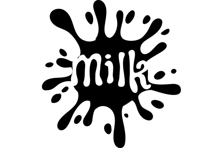 Dairy drop logo milk drop splash emblem for milk package example image 1