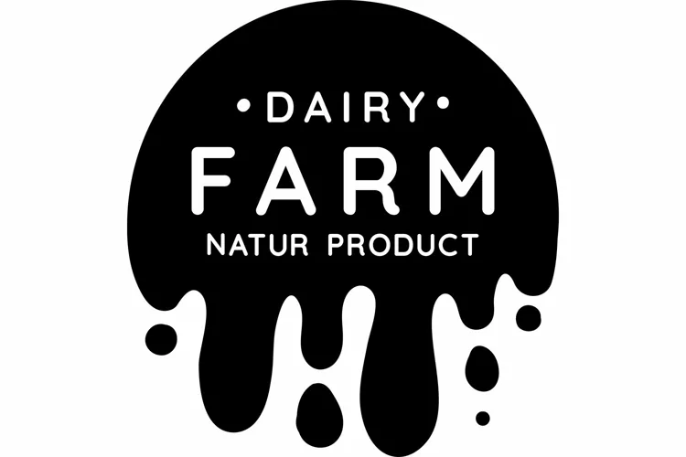 Dairy drop logo milk drop splash emblem for milk package