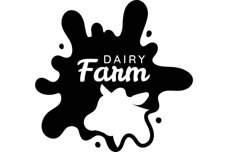Dairy drop logo milk drop splash emblem for milk package example image 1