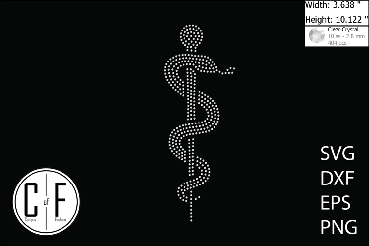 Health Logo Rhinestone Template