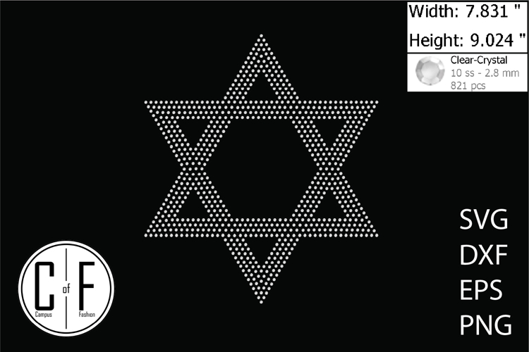 Star Of David Rhinestone Template