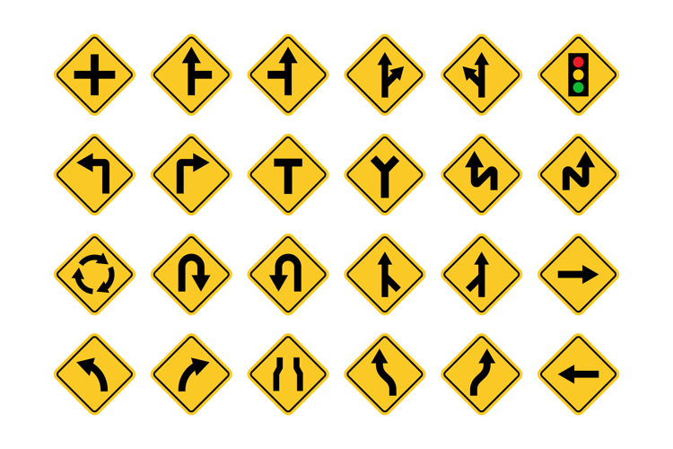Warning Signs and Road Directions