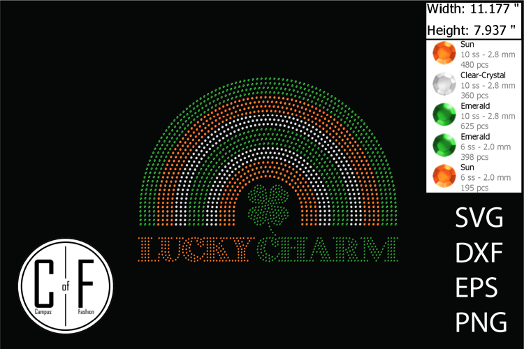 Lucky Charm Rhinestone Template
