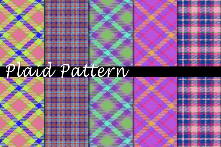 Plaid Pattern Digital Paper Bundle