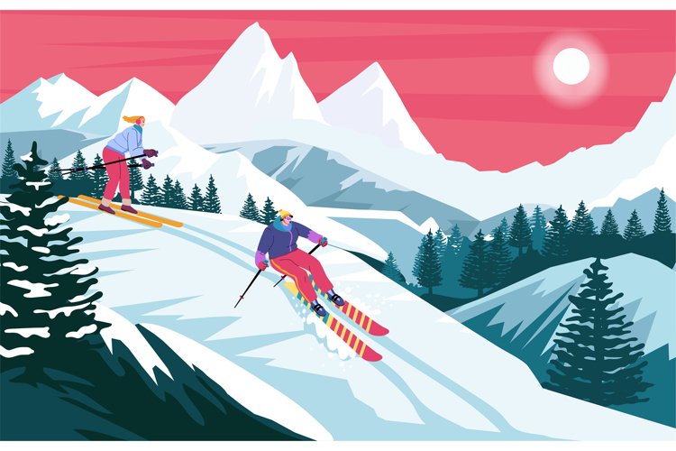 Skier Clipart Image 12