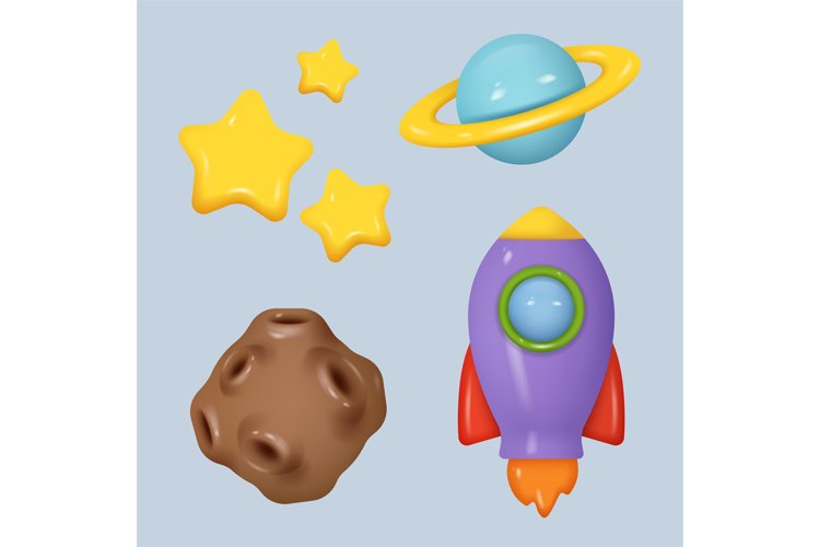 Plasticine space. Universe technology systems satellite roc