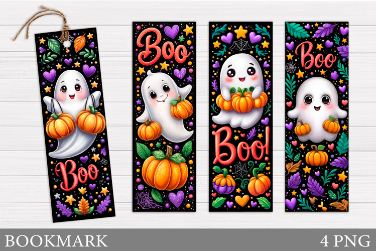 Ghost Bookmark Design. Halloween Bookmark Printable