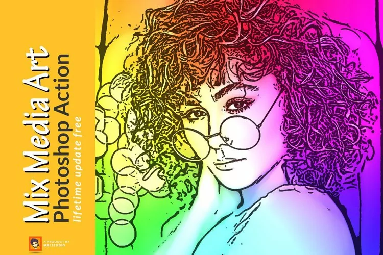 Mix Media Art Photoshop Action