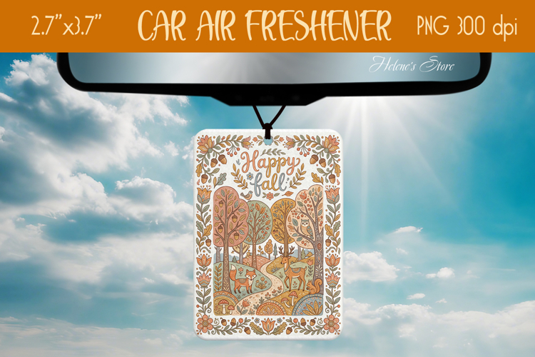 Autumn Forest animals Air Freshener Car design | Happy Fall