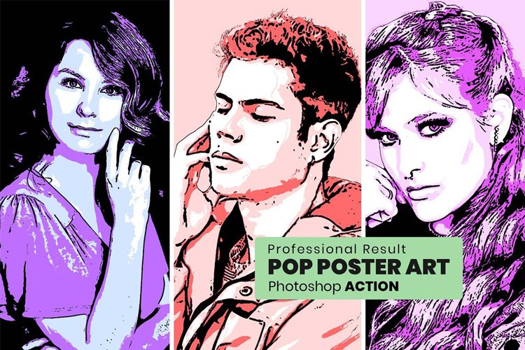 Pop Poster Art Photoshop Action example image 1