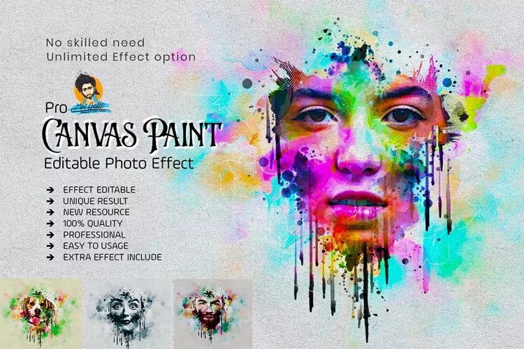 Canvas Painting Photo Effect