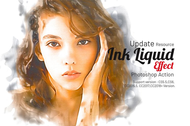 Ink Liquid Effect Photoshop Action 2 example image 1